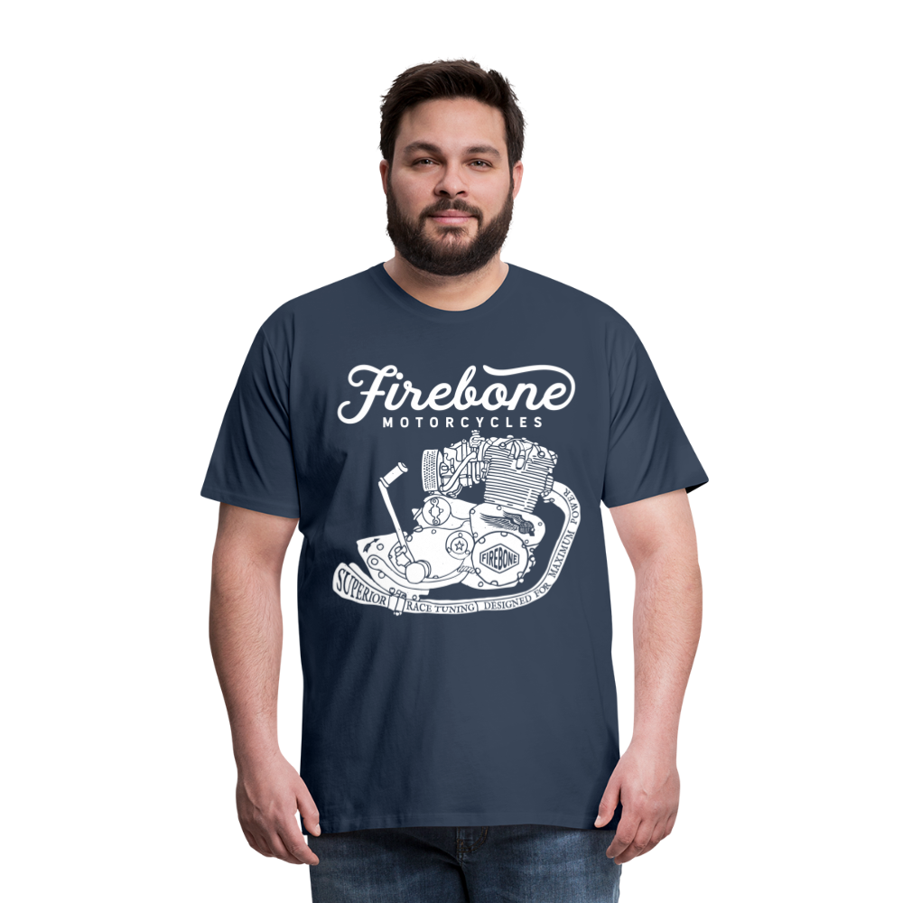 Firebone vintage engine premium t-shirt - navy