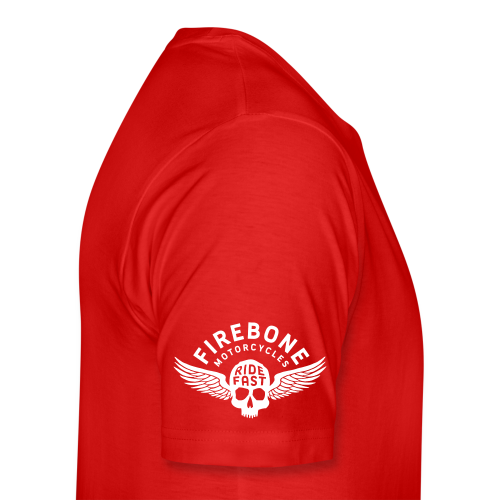 Firebone vintage engine premium t-shirt - red