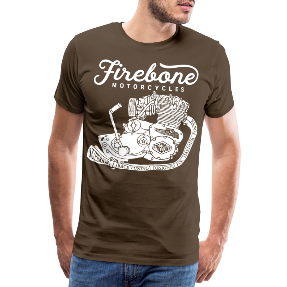 Firebone vintage engine premium t-shirt - noble brown
