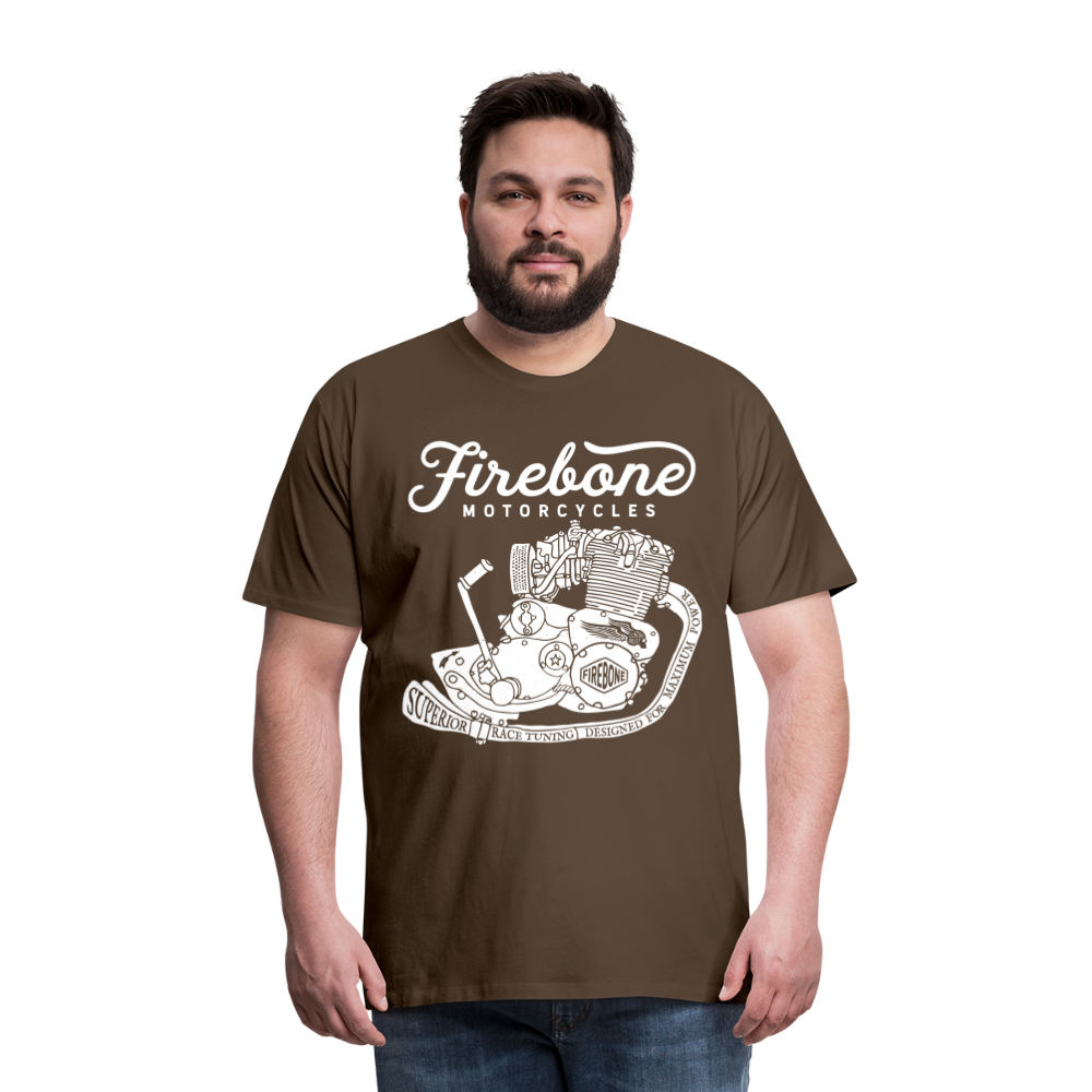 Firebone vintage engine premium t-shirt - noble brown