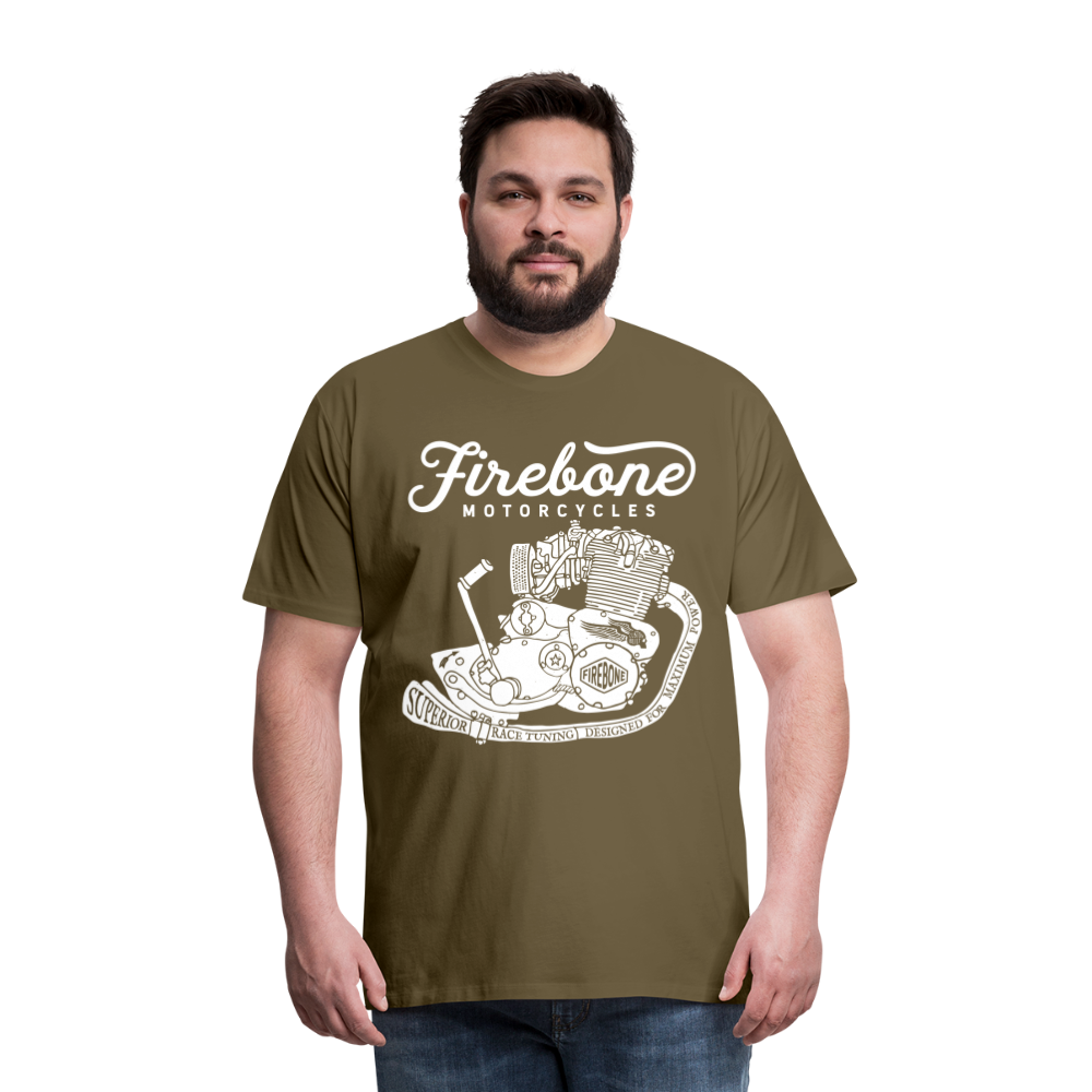 Firebone vintage engine premium t-shirt - khaki