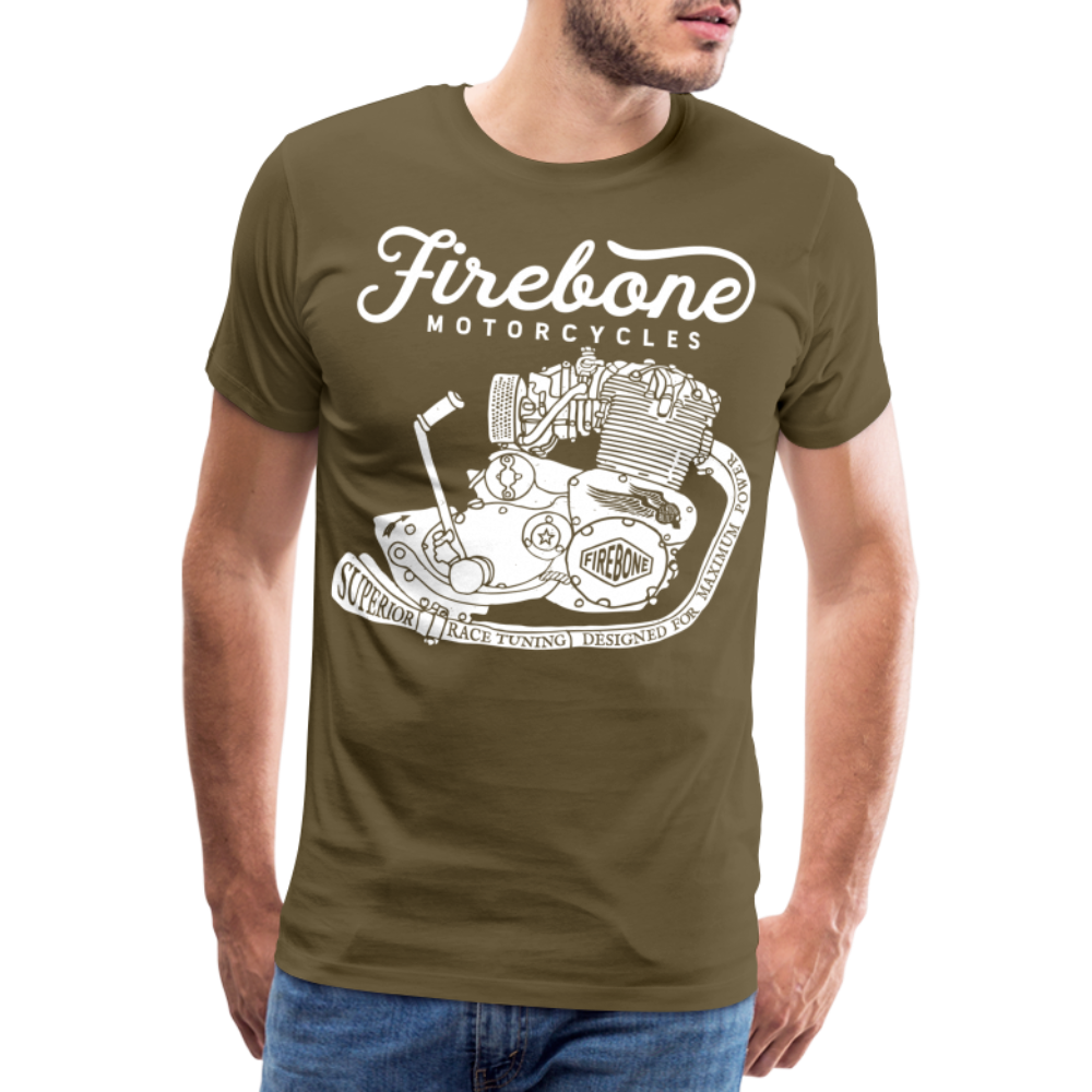 Firebone vintage engine premium t-shirt - khaki