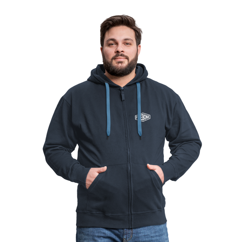 Stay bold tiger premium zip hooded jacket - navy