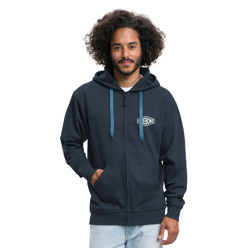 Stay bold tiger premium zip hooded jacket - navy