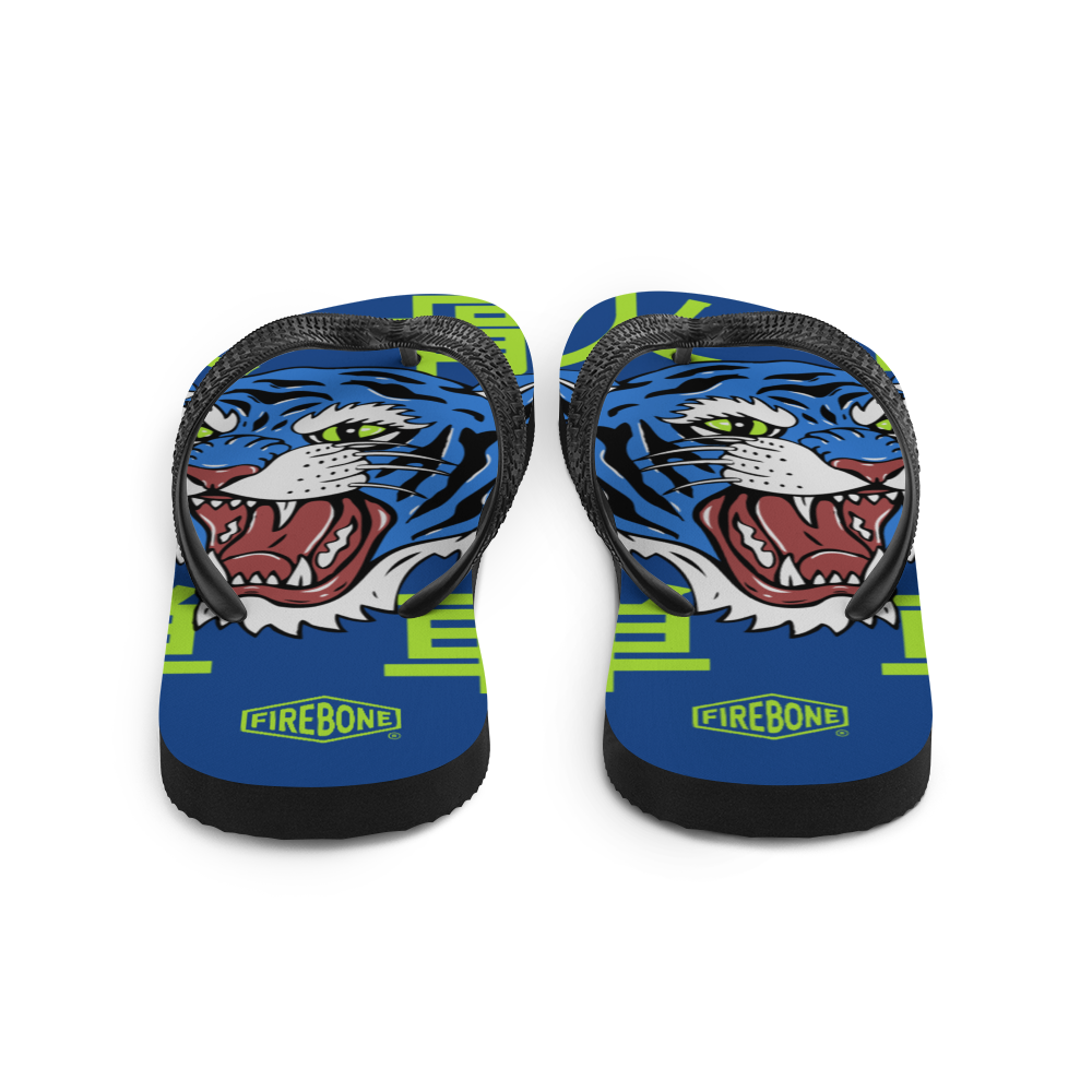 Angry Tiger - Blue Flip-Flops - Firebone