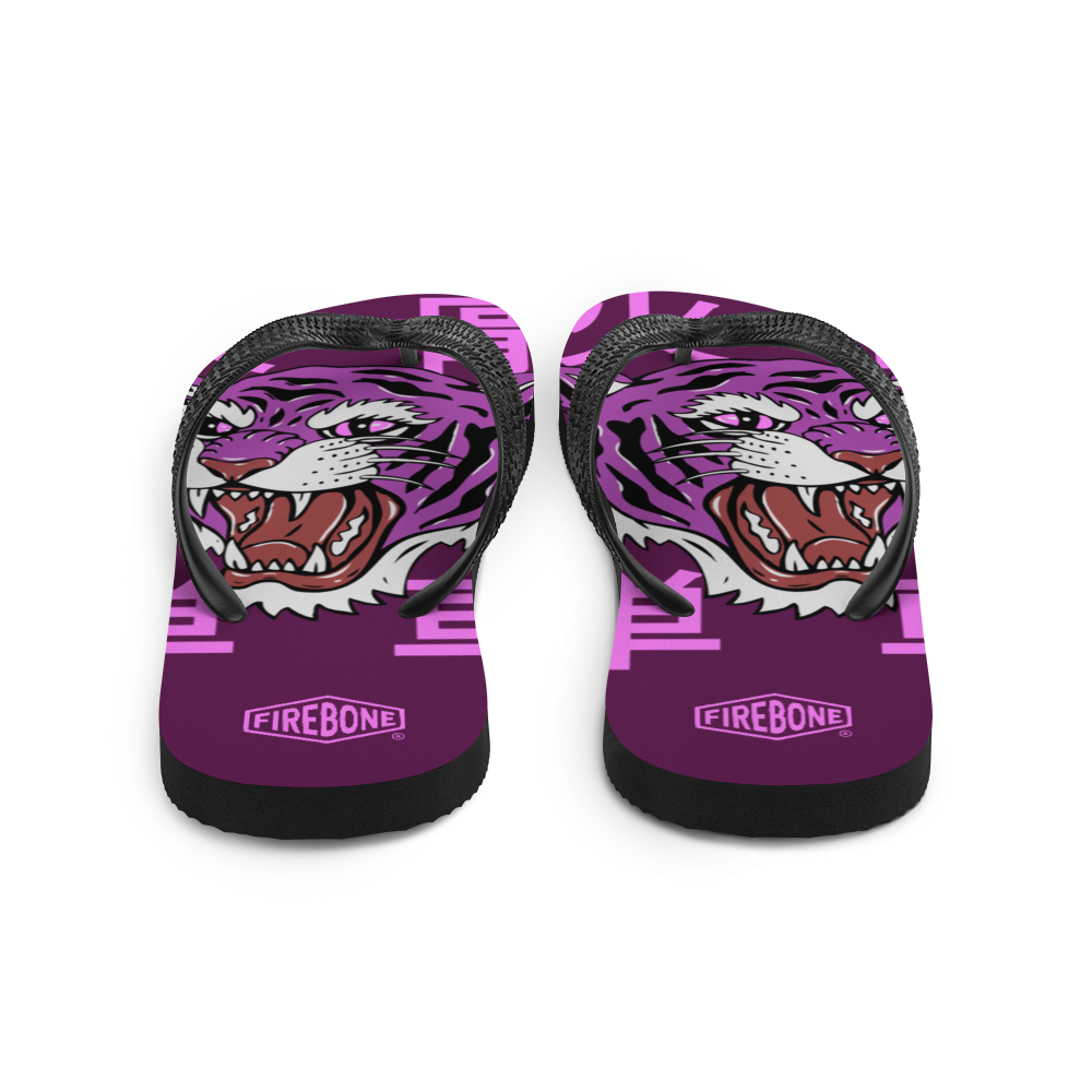 Angry Tiger - Hot pink flip-flops - Firebone