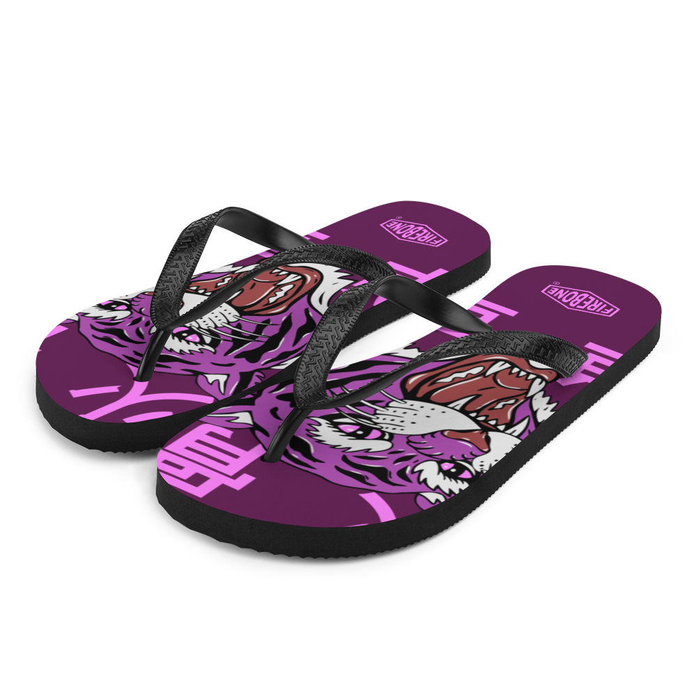 Angry Tiger - Hot pink flip-flops - Firebone