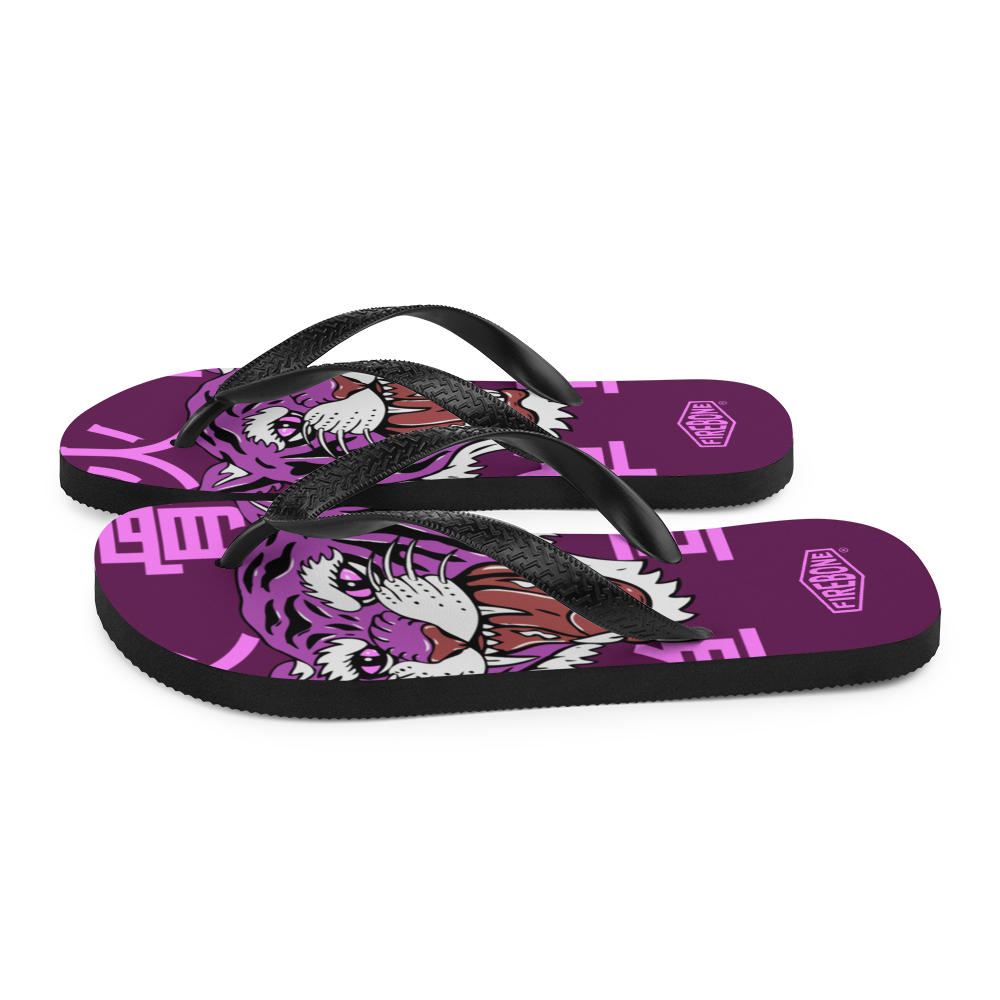 Angry Tiger - Hot pink flip-flops - Firebone