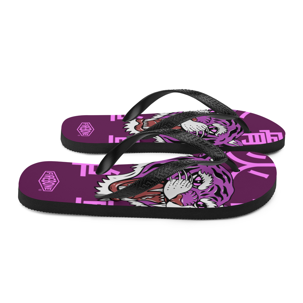 Angry Tiger - Hot pink flip-flops - Firebone