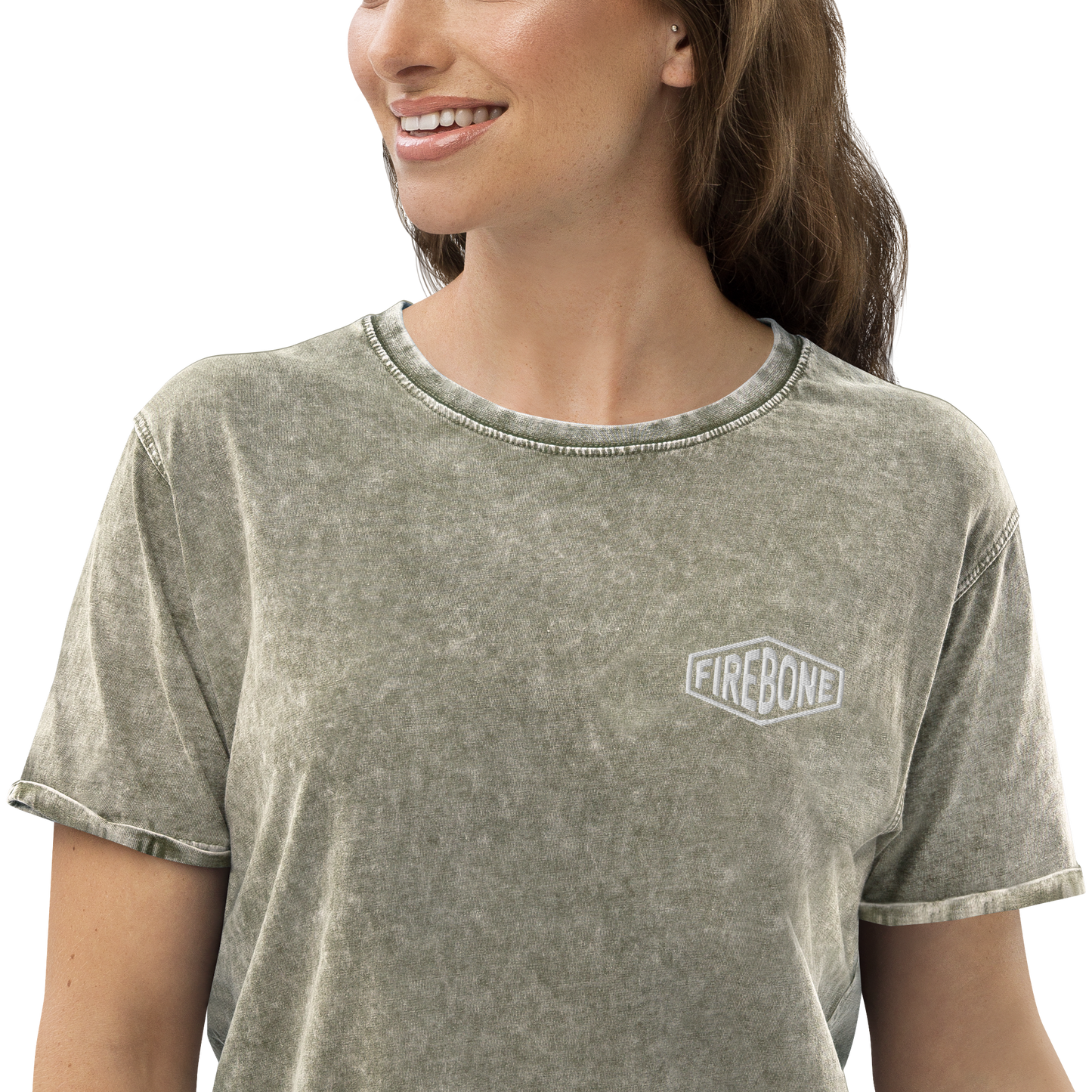 Firebone logo - Olive denim t-shirt - Firebone