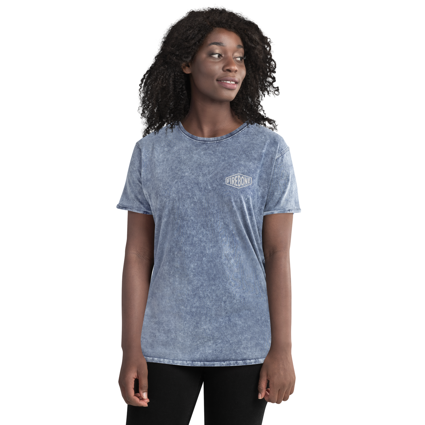 Firebone logo - Blue denim t-shirt - Firebone