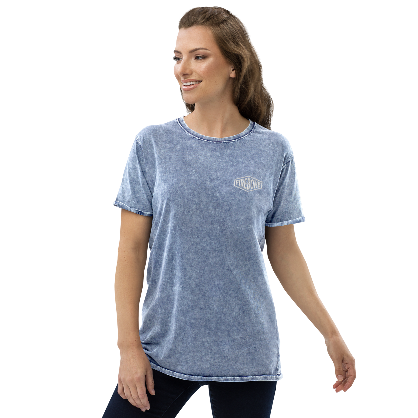 Firebone logo - Blue denim t-shirt - Firebone