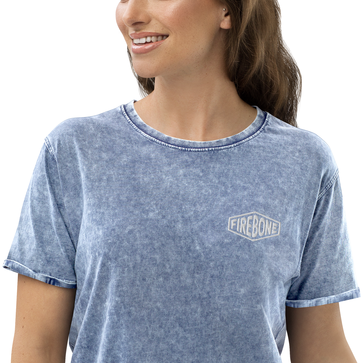 Firebone logo - Blue denim t-shirt - Firebone
