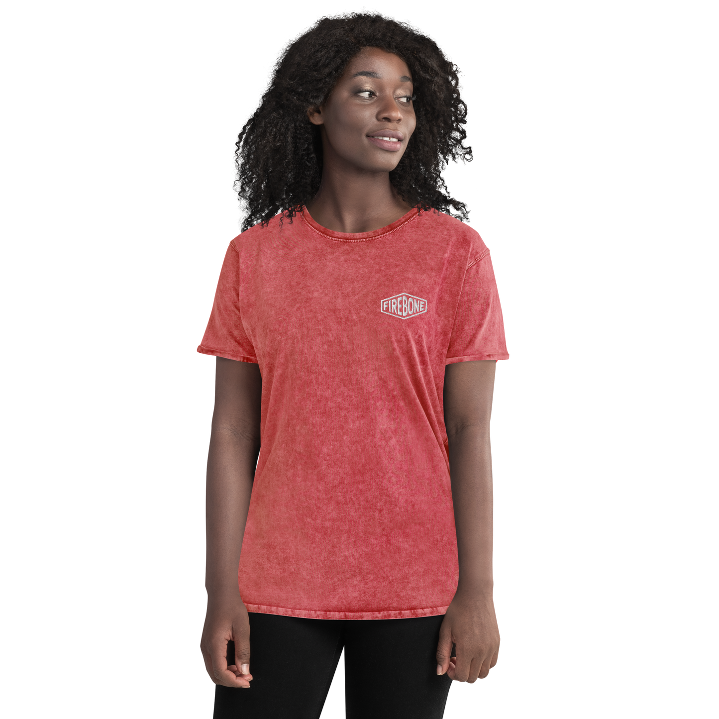 Firebone logo - Red denim t-shirt - Firebone