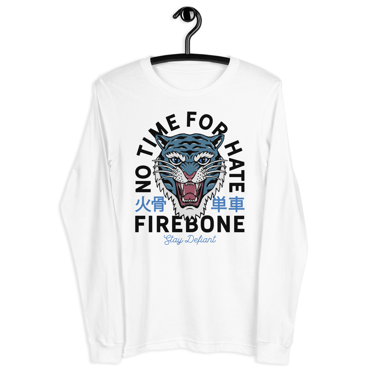 No time to hate - White long sleeve tee - Firebone