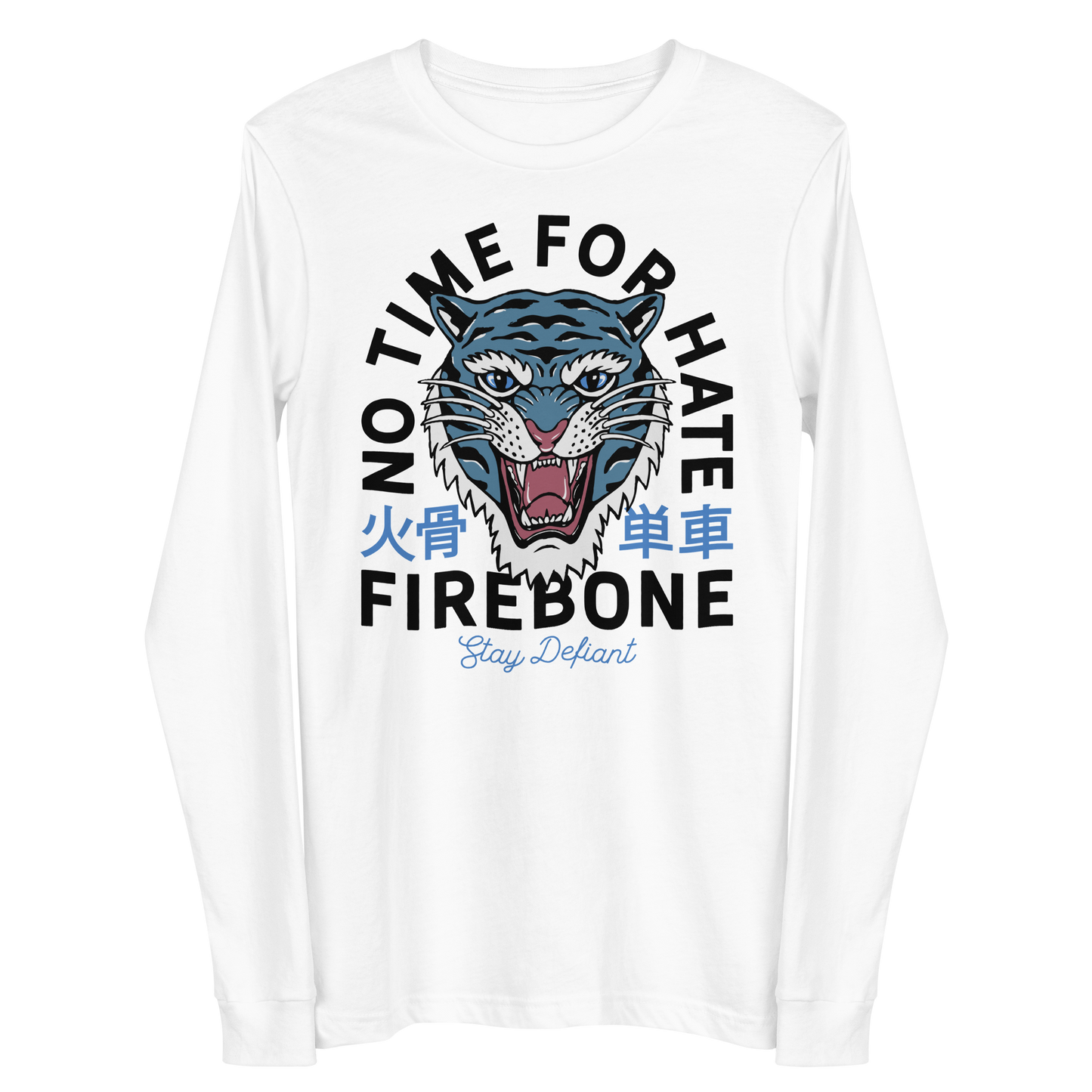 No time to hate - White long sleeve tee - Firebone