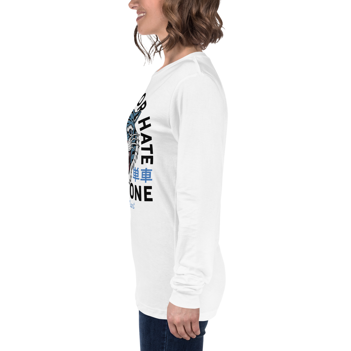 No time to hate - White long sleeve tee - Firebone