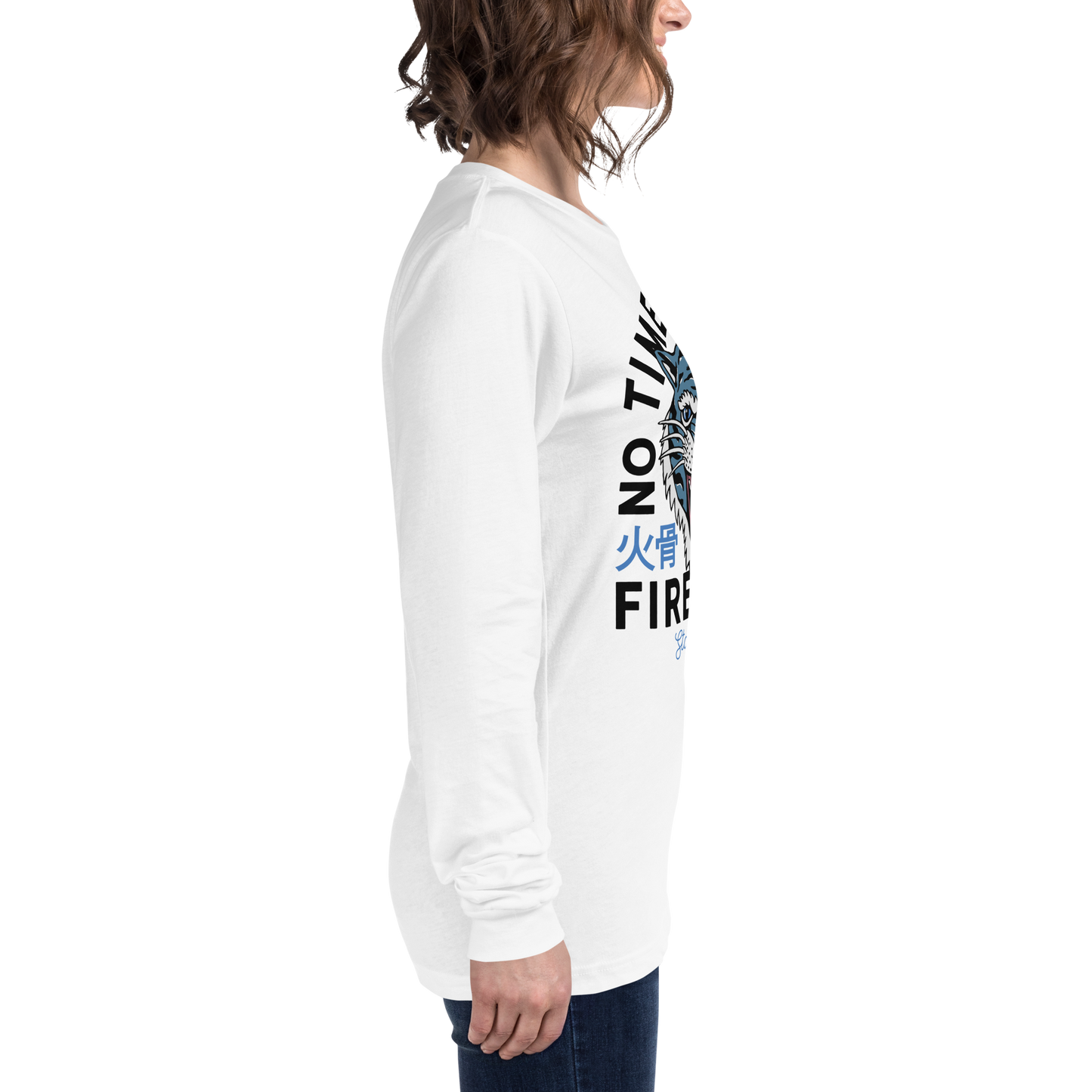 No time to hate - White long sleeve tee - Firebone