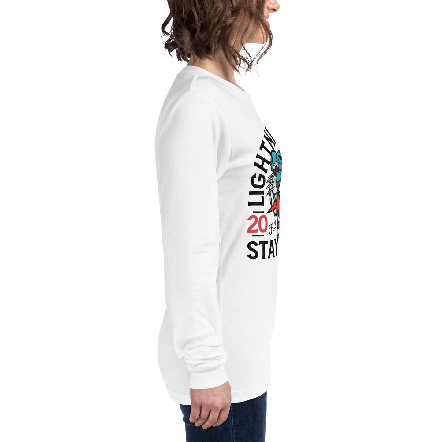 Lightning quick - White long sleeve tee - Firebone