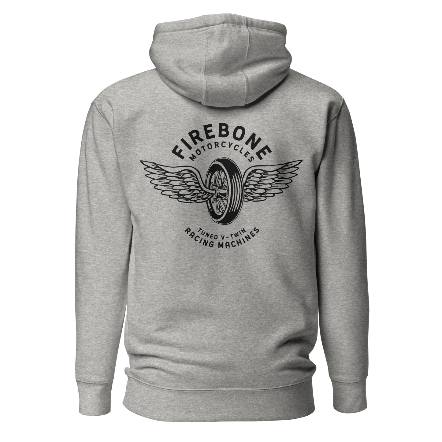Wheels and Wings - Light grey hoodie - Firebone