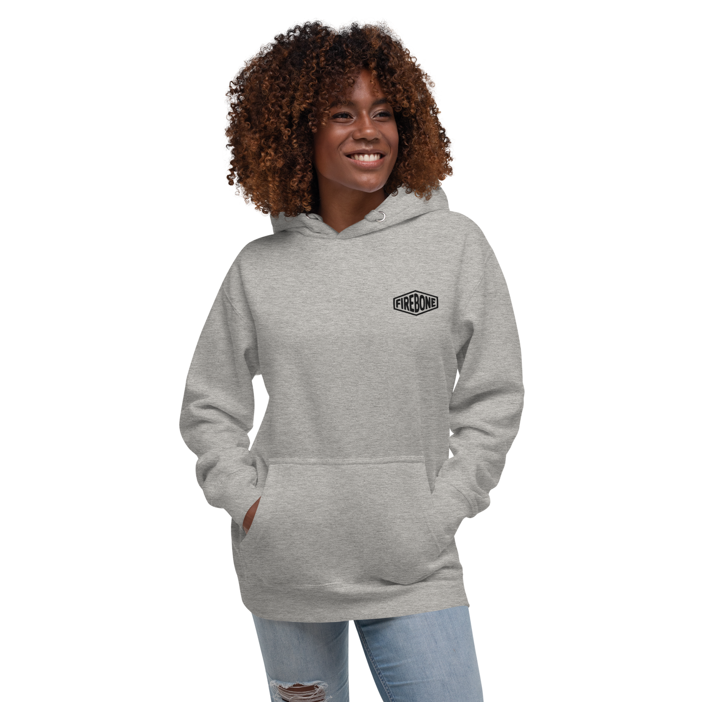 Lightning quick - Grey with rear art hoodie - Firebone