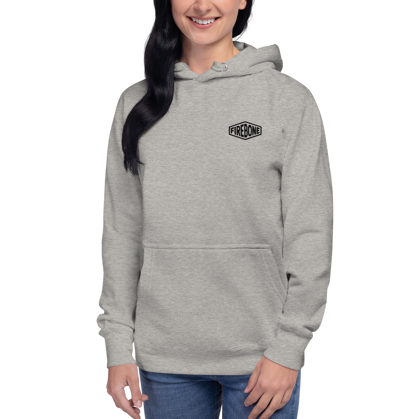 Lightning quick - Grey with rear art hoodie - Firebone