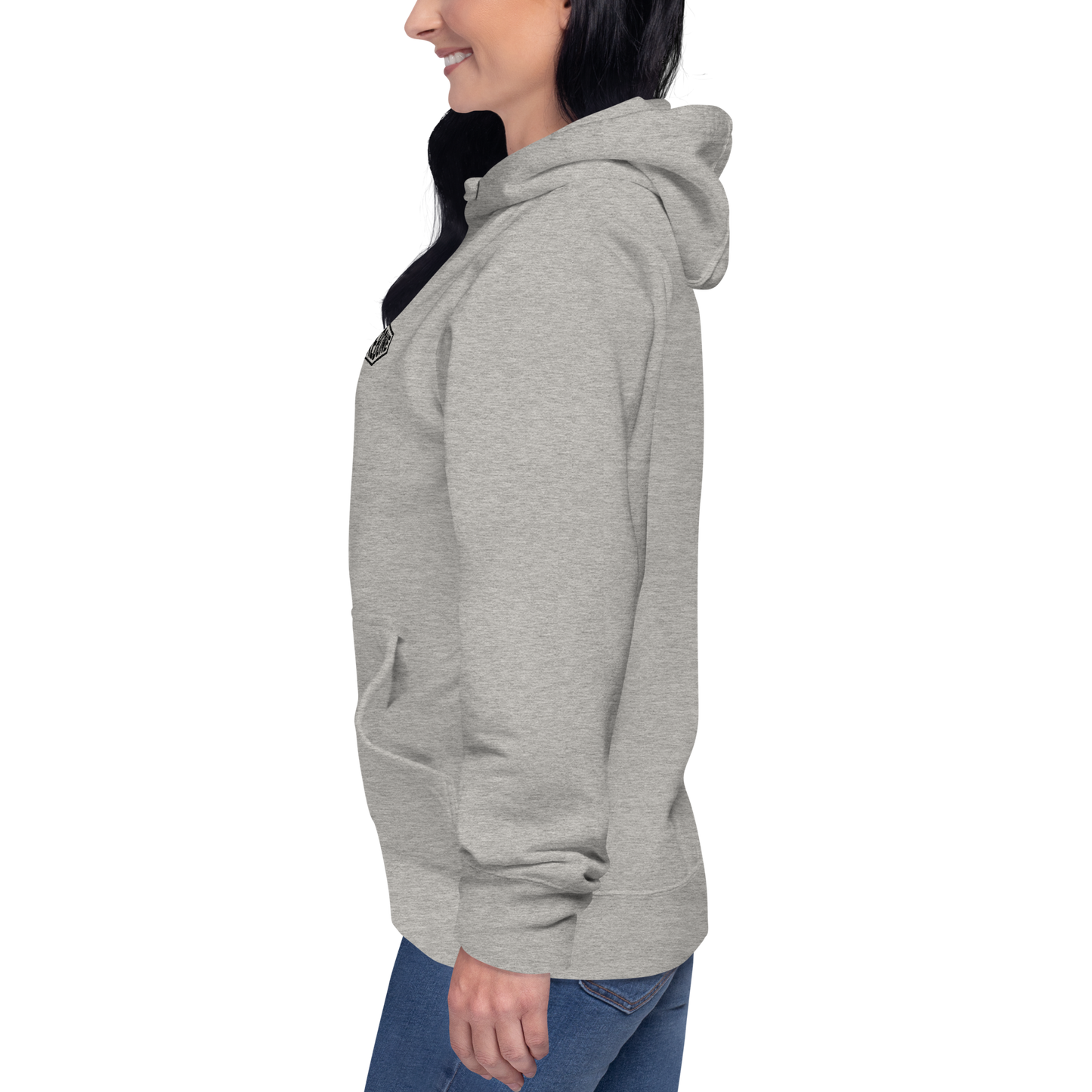 Lightning quick - Grey with rear art hoodie - Firebone