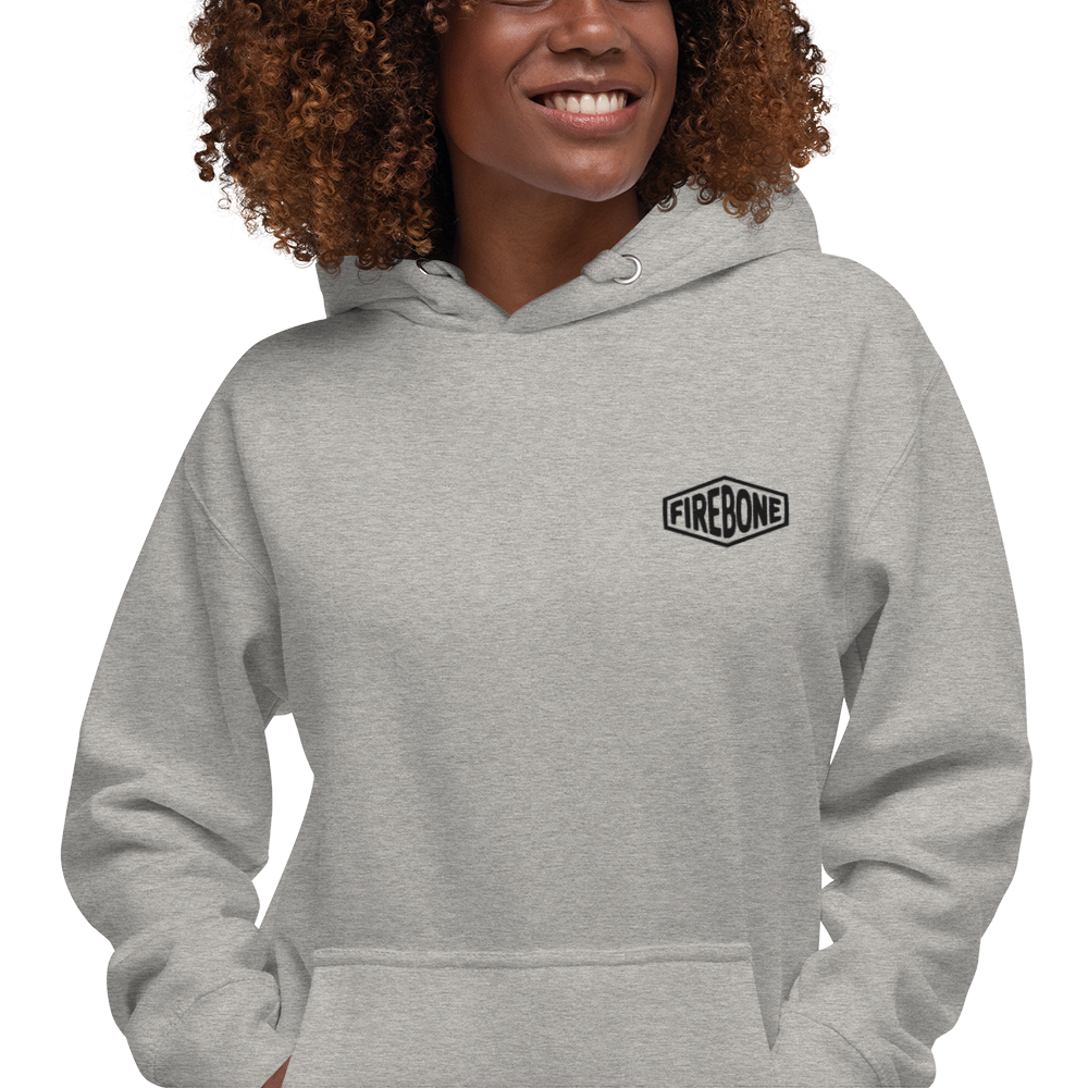 Lightning quick - Grey with rear art hoodie - Firebone