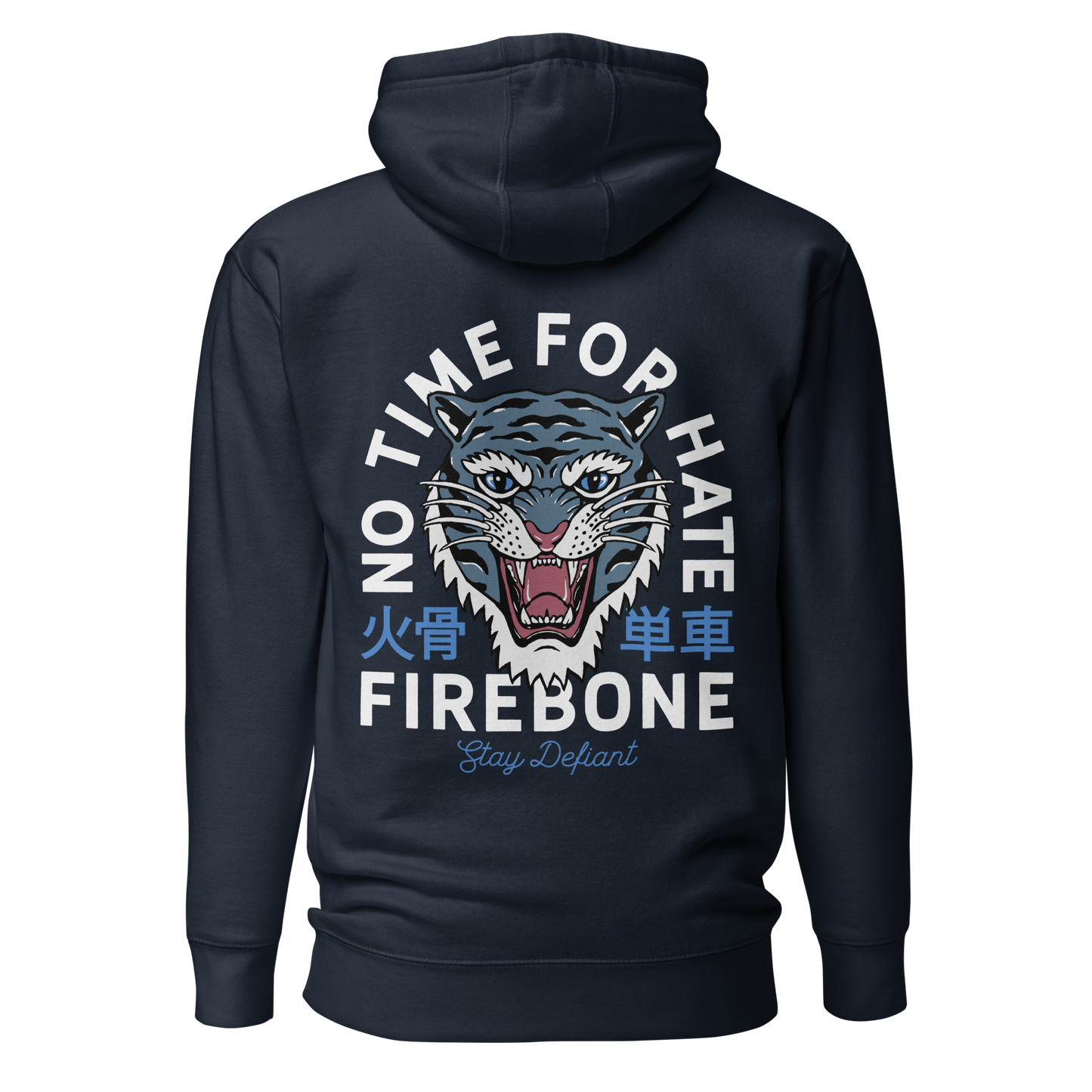 No Time For Hate - Navy hoodie - Firebone