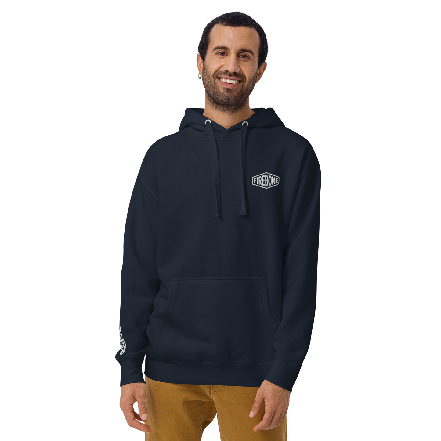 Lightning Tiger - Navy hoodie - Firebone