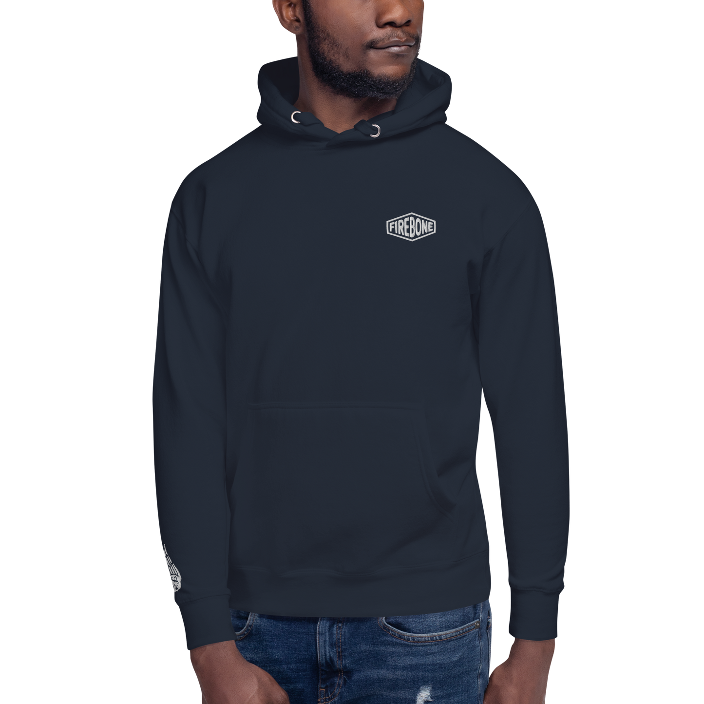 Lightning Tiger - Navy hoodie - Firebone
