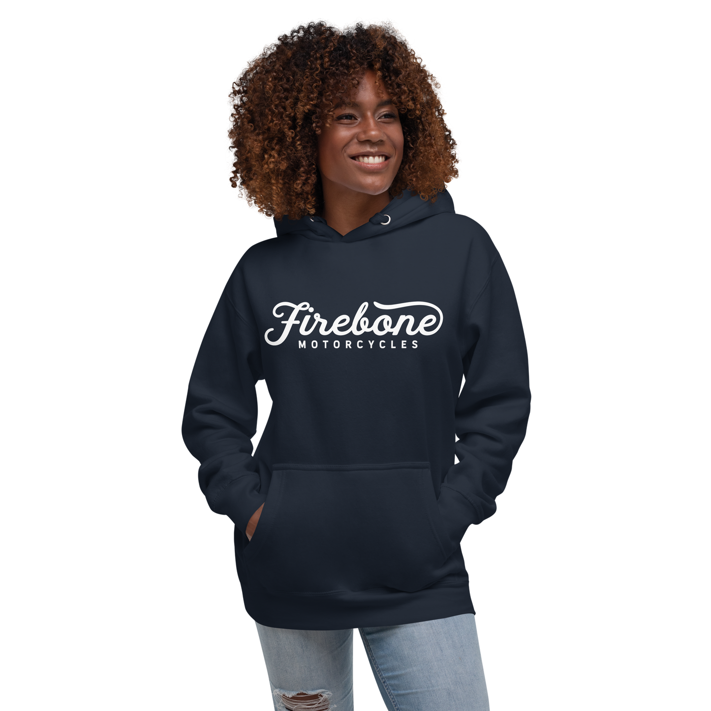 Stay bold - Navy with rear art hoodie - Firebone