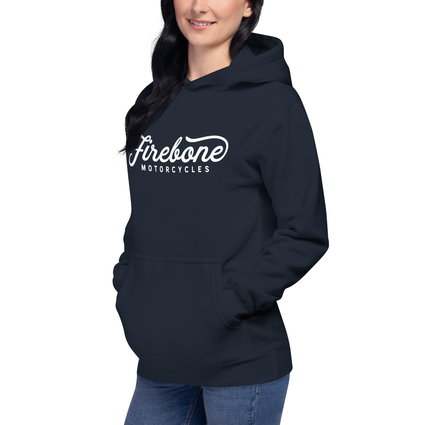 Stay bold - Navy with rear art hoodie - Firebone