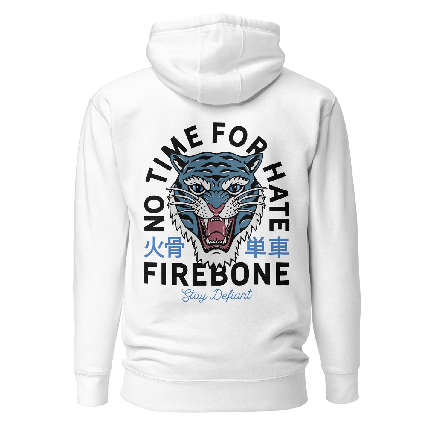 No Time For Hate - White hoodie - Firebone