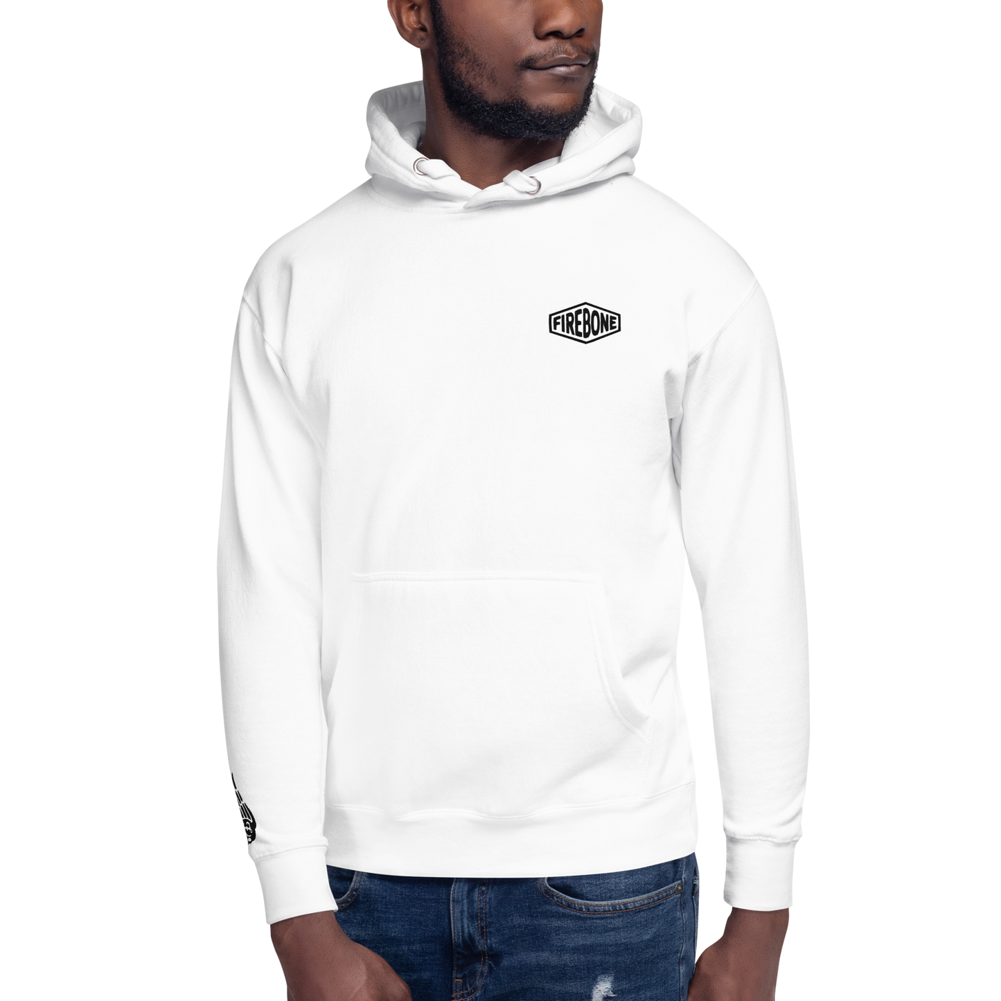 Lightning Tiger - White hoodie - Firebone