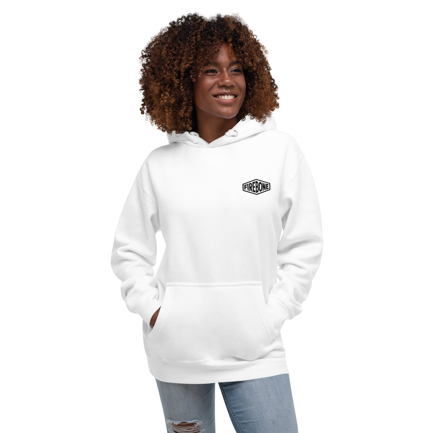 Renegade spirit - White with rear art hoodie - Firebone