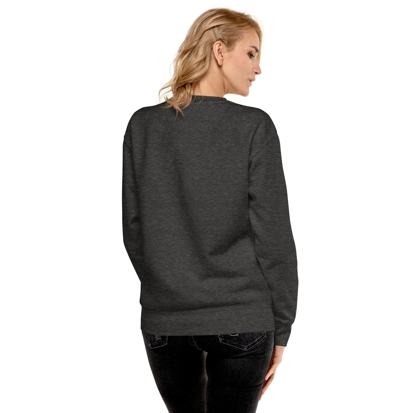 Smoking robot - Red on grey premium sweatshirt - Firebone