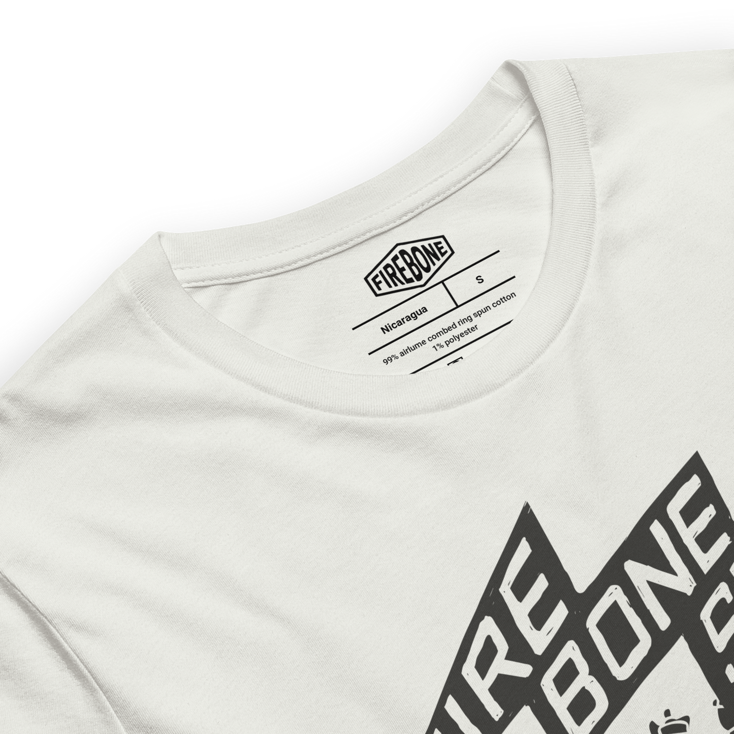 Firebone Steel - Dark grey on ash t-shirt - Firebone