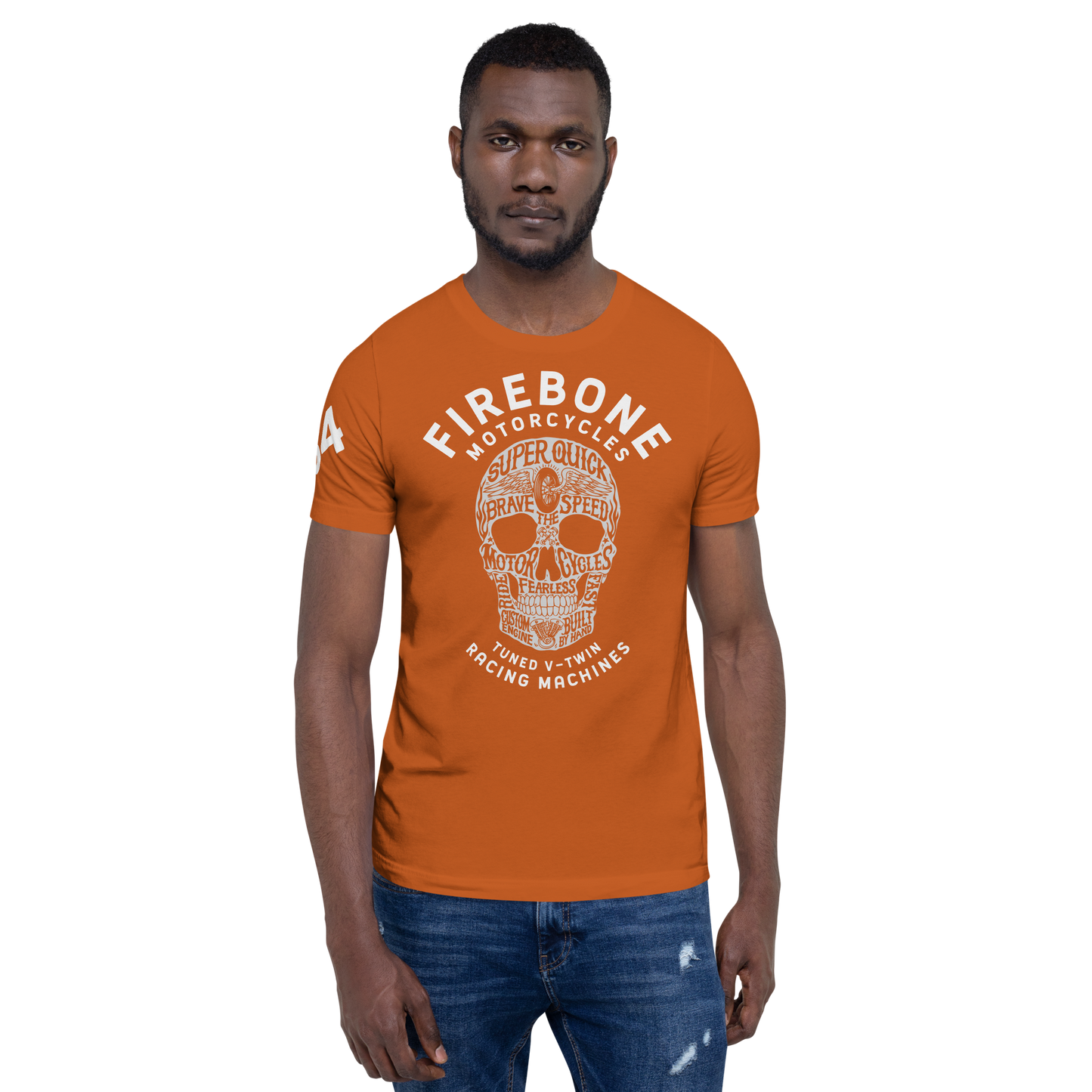 Super Quick Skull - Orange t-shirt - Firebone