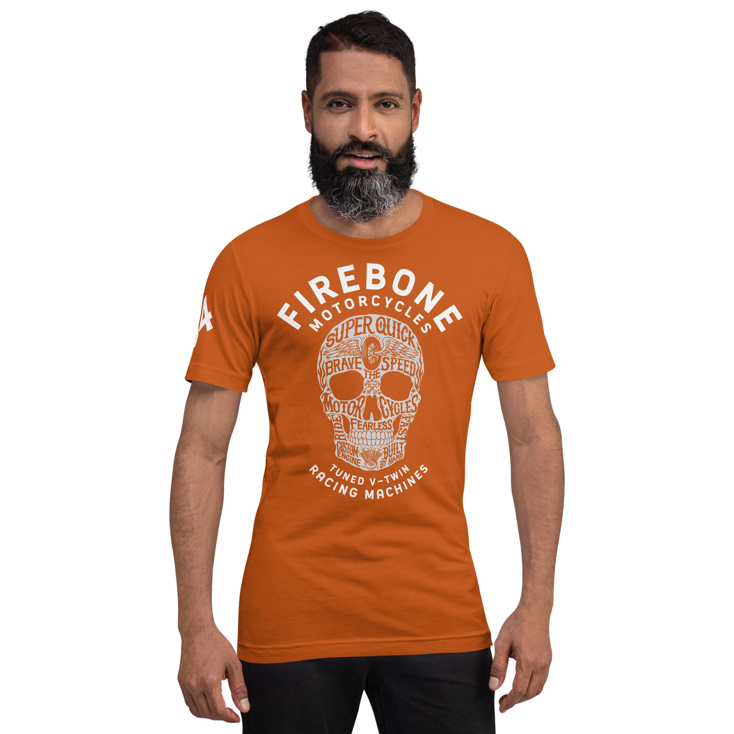 Super Quick Skull - Orange t-shirt - Firebone