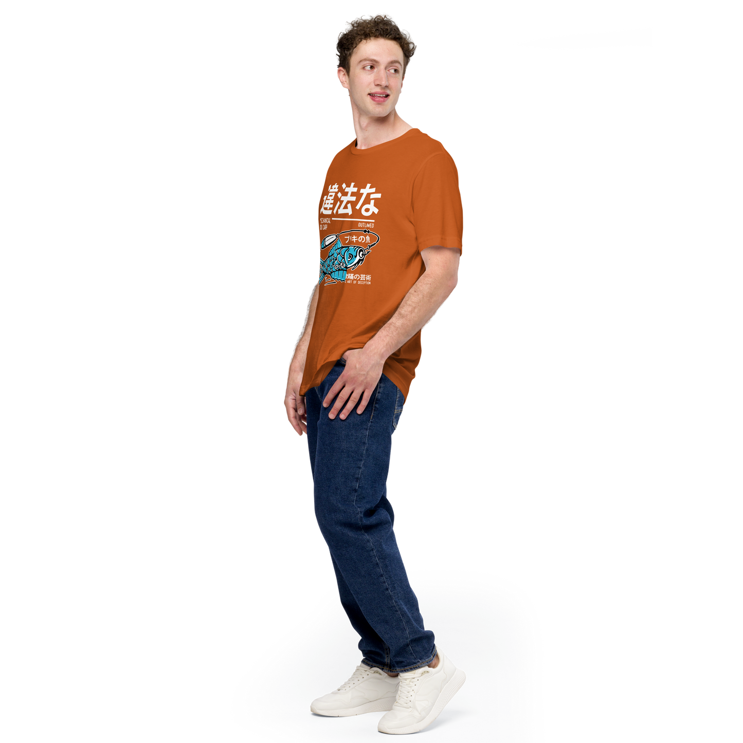 Tin Koi - Blue on autumn t-shirt - Firebone