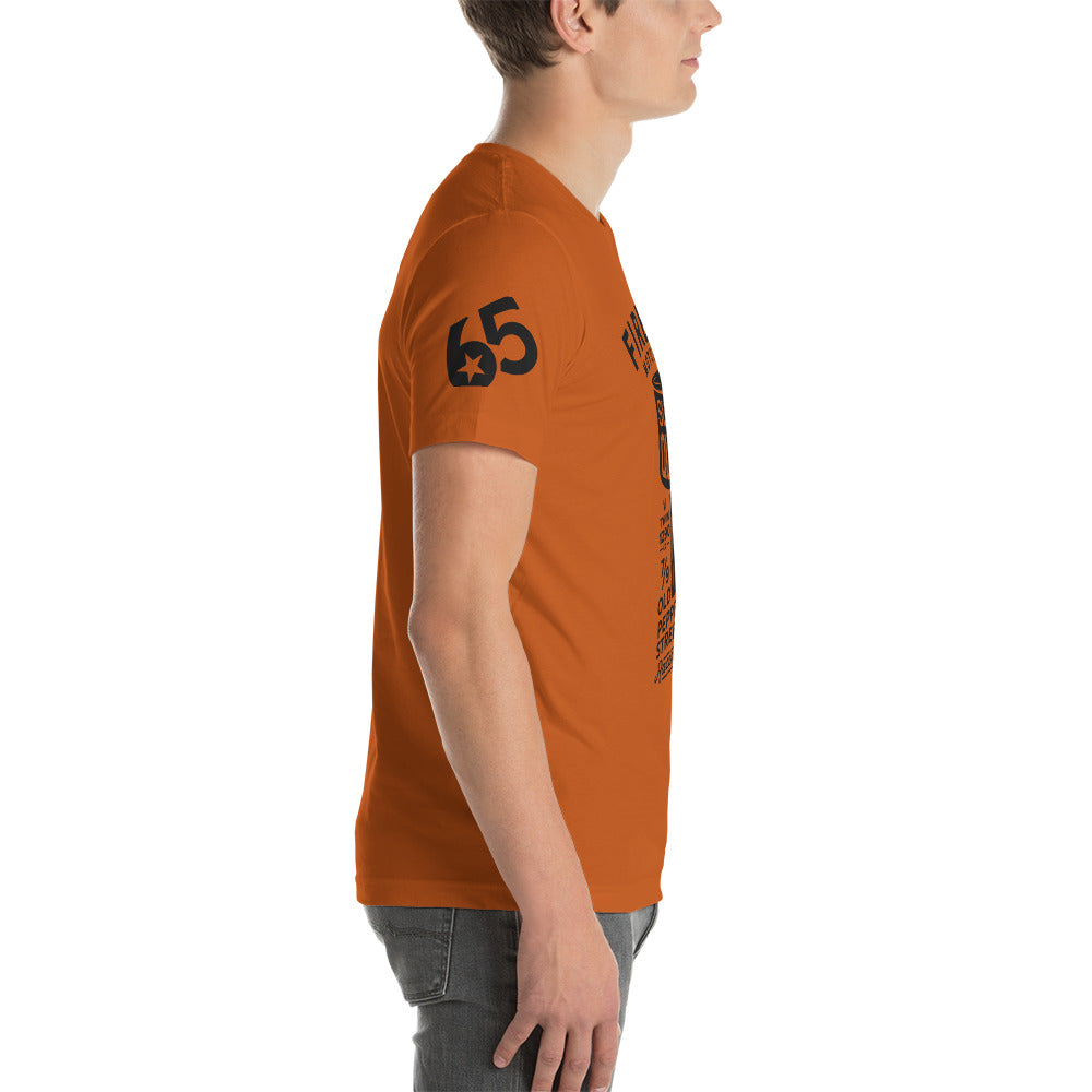 Super Quick Piston - Black on orange t-shirt - Firebone