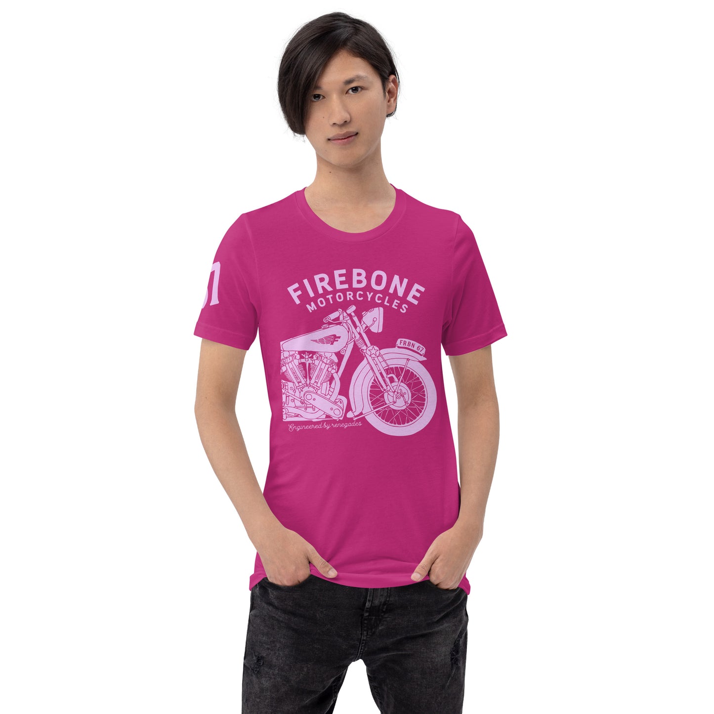 Vintage Motorcycle - Berry t-shirt - Firebone