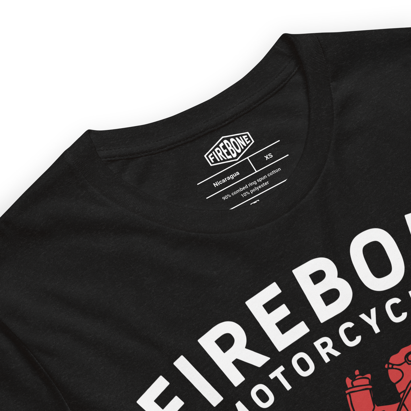 Invincible Engine - Red on black t-shirt - Firebone