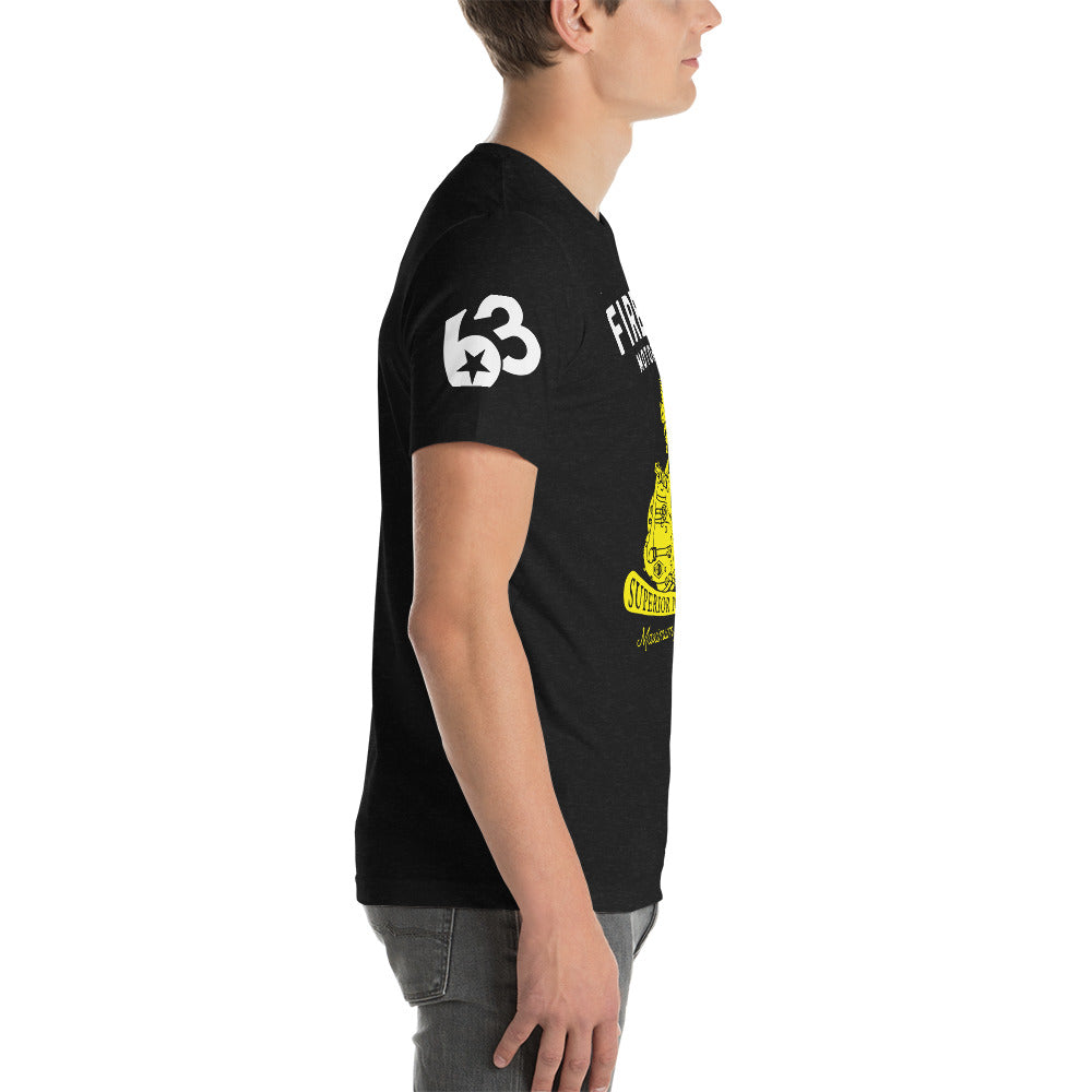 Invincible Engine -Yellow on black t-shirt - Firebone
