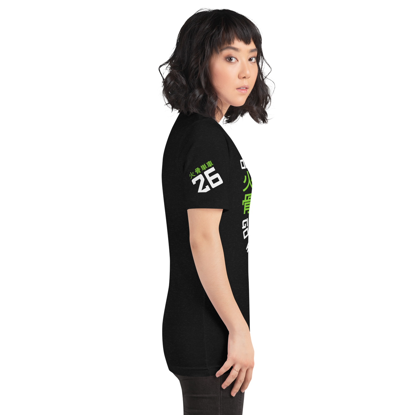 Go with the flow - Green on black t-shirt - Firebone