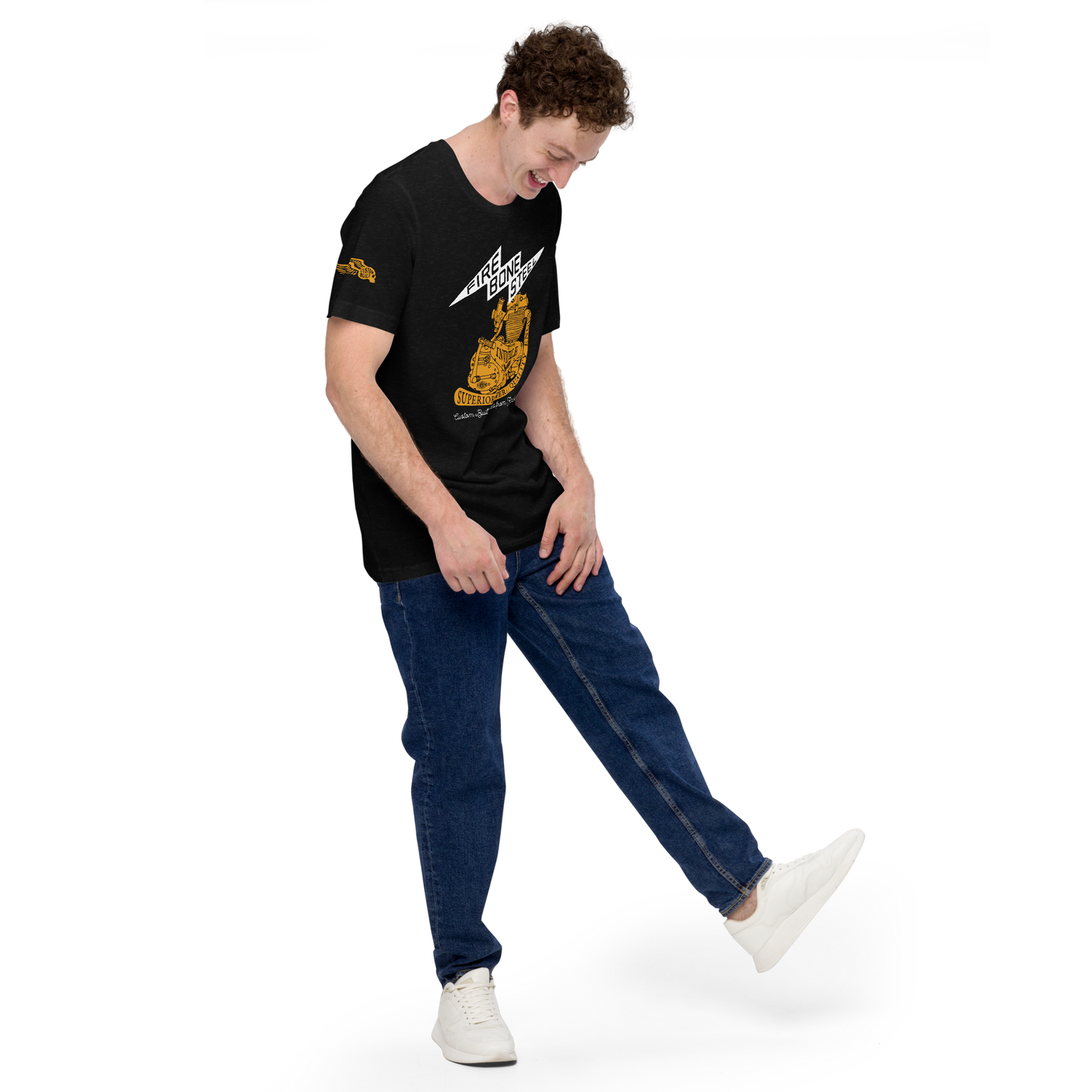 Firebone Steel - Orange on dark t-shirts - Firebone