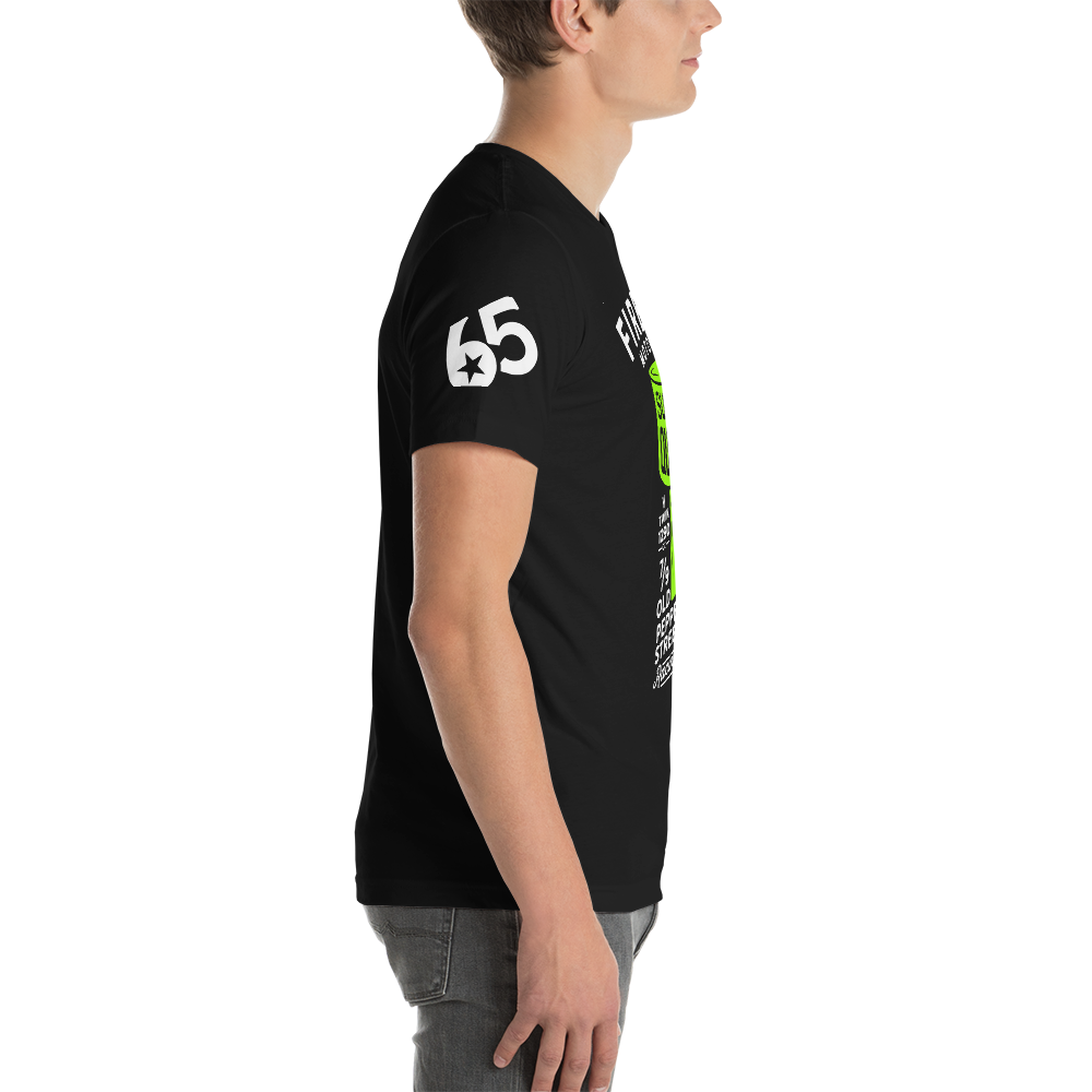 Super Quick Piston - Green on black t-shirt - Firebone
