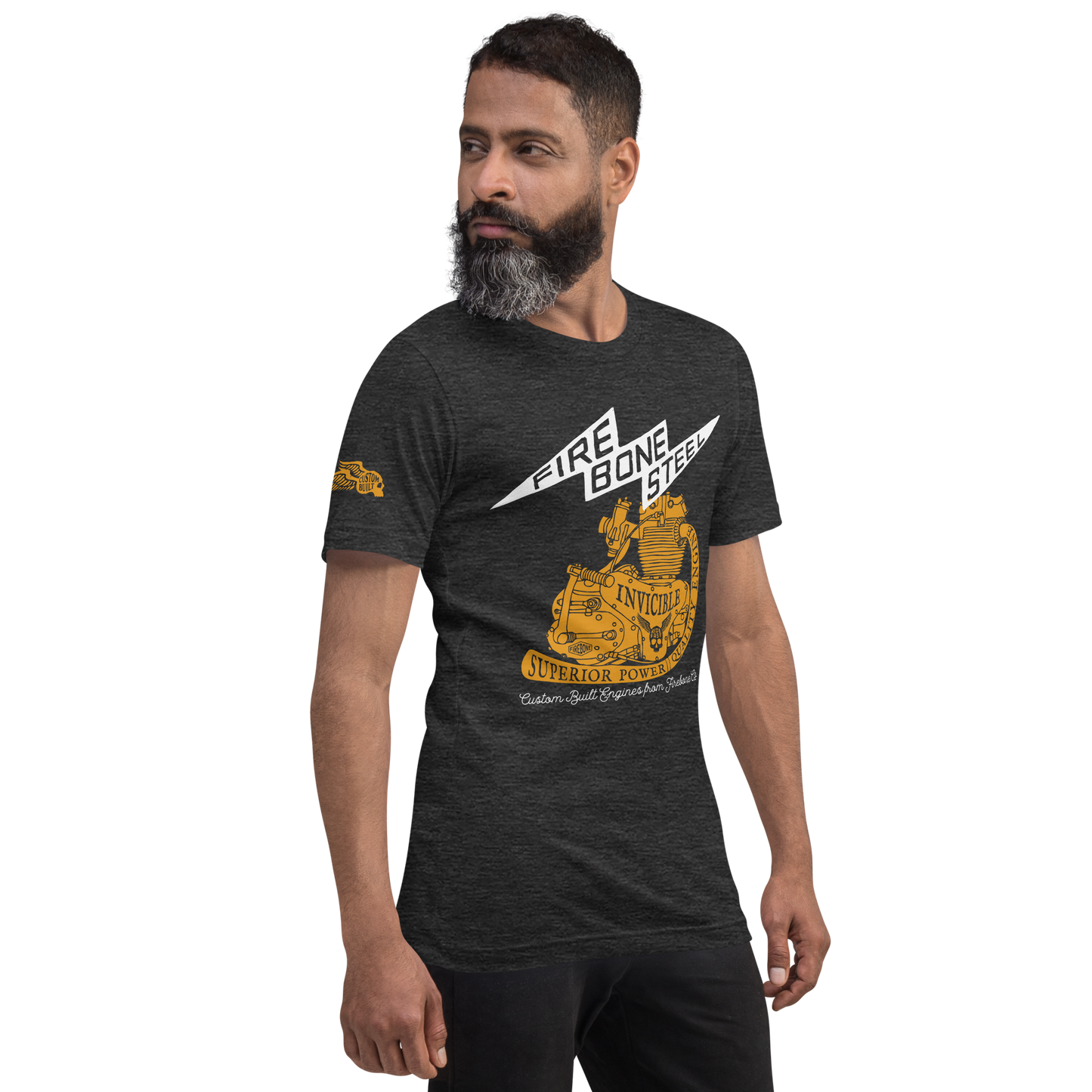 Firebone Steel - Orange on dark t-shirts - Firebone