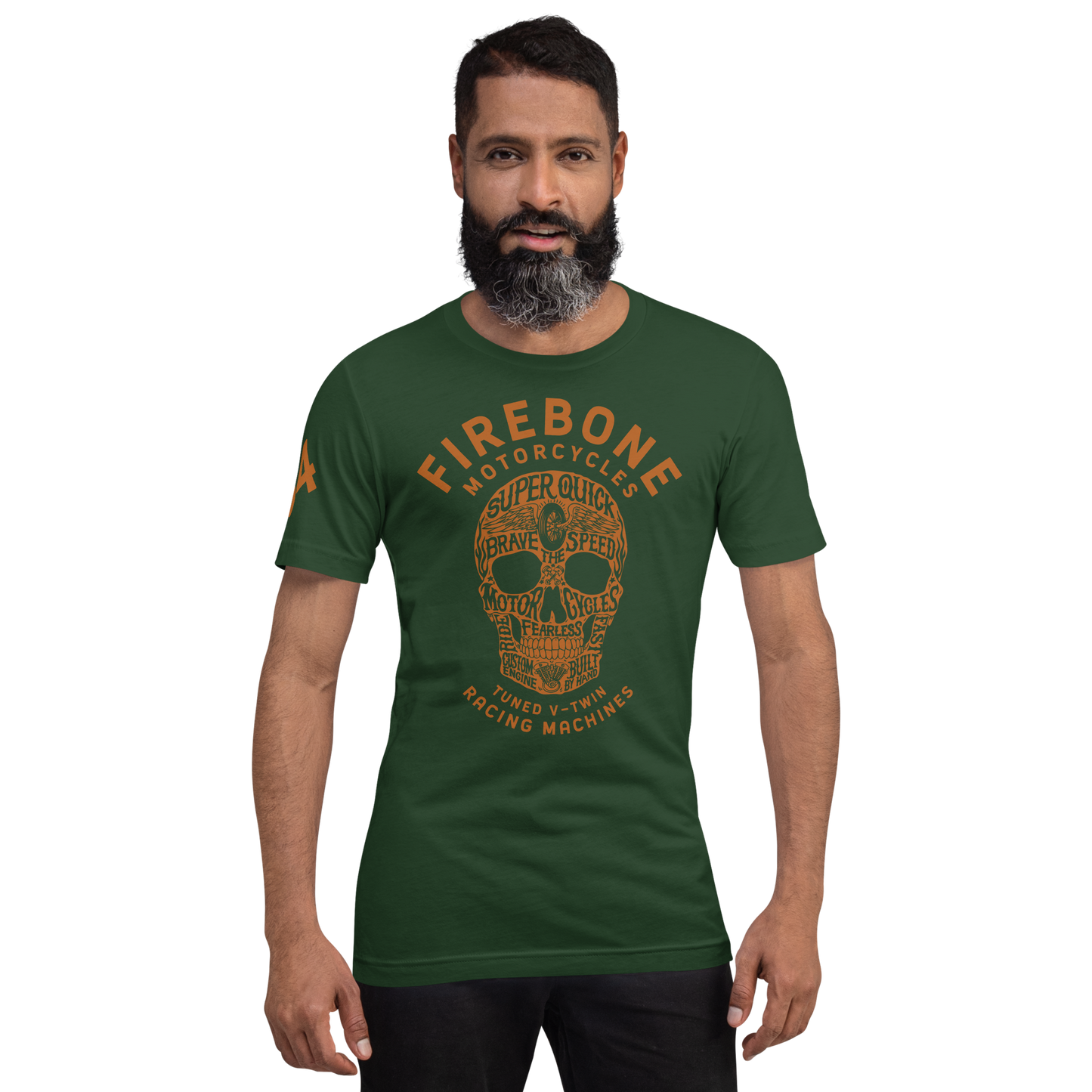 Super Quick Skull - Forest green t-shirt - Firebone